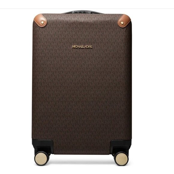 MICHAEL KORS Small Travel hardcase Carry-on Suitcase Luggage BROWN  21"x14"x9" - Picture 1 of 8